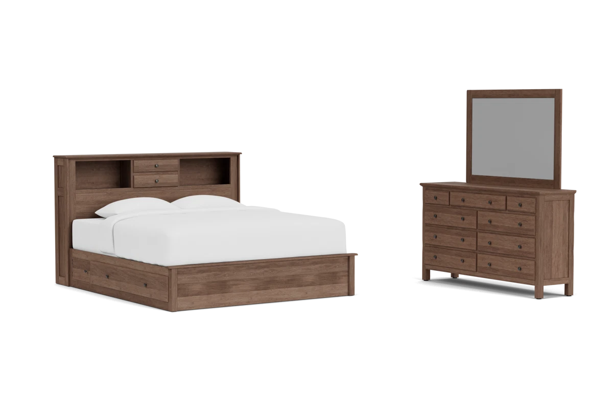 Lewiston Distressed Maple Sandalwood Storage King 3-Piece Set placeholder